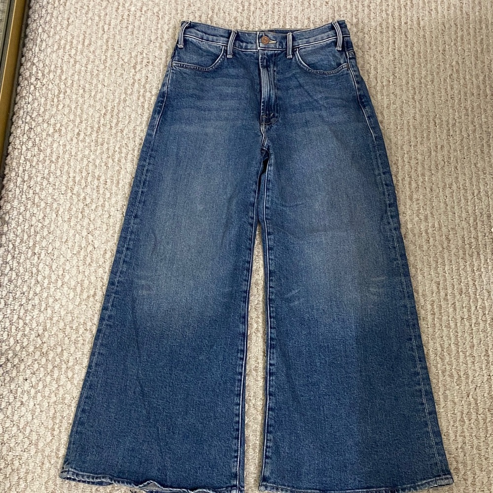Mother Hustler Roller Ankle Wide-Leg sSlip and Fall